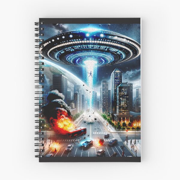 Item preview, UFO attack on city designed and sold by aliengalaxiesglobal.