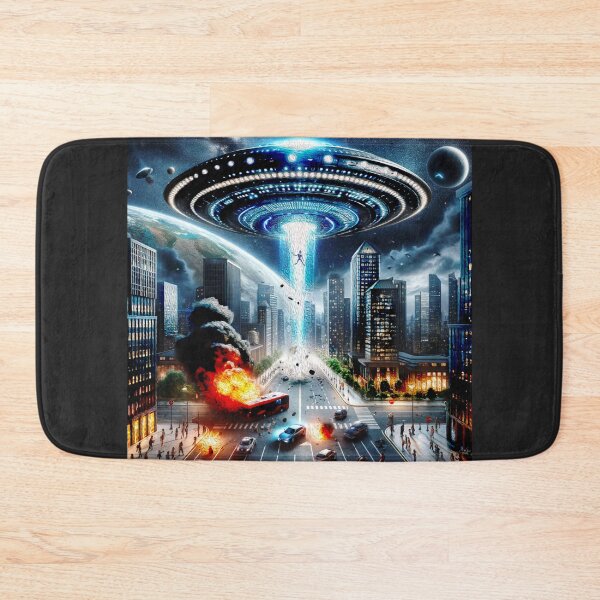 Item preview, UFO attack on city designed and sold by aliengalaxiesglobal.