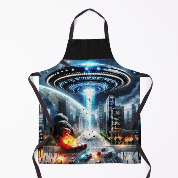 Item preview, UFO attack on city designed and sold by aliengalaxiesglobal.