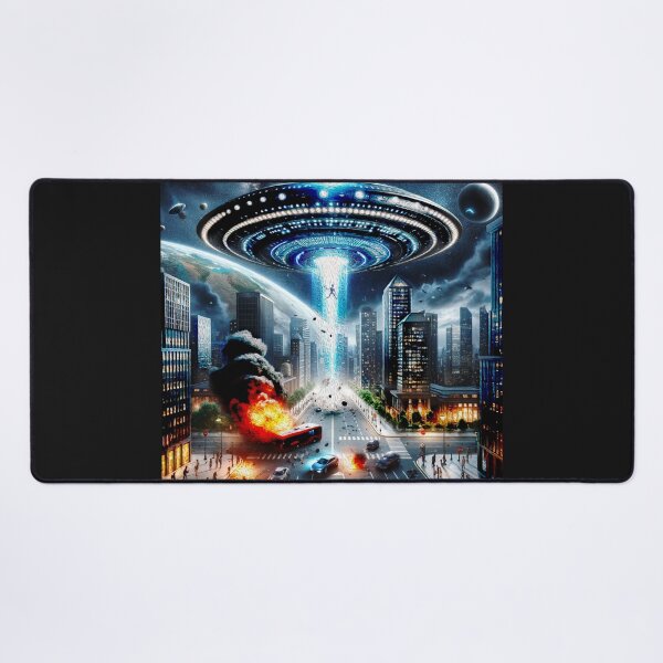 Item preview, UFO attack on city designed and sold by aliengalaxiesglobal.