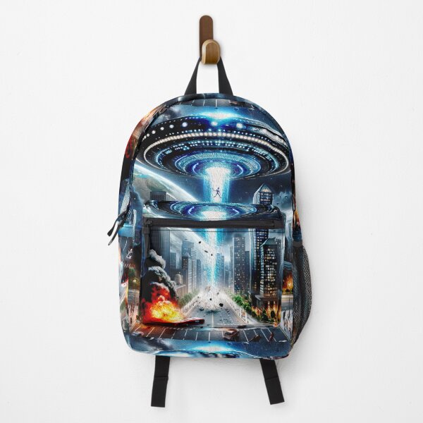 Item preview, UFO attack on city designed and sold by aliengalaxiesglobal.