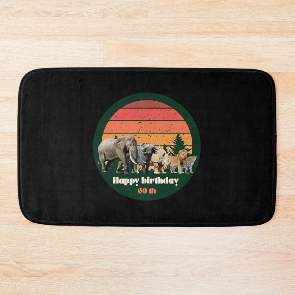 Item preview, Big Five Safari Sunset 60th Birthday - African Wildlife Retro Design designed and sold by Weather gifts .