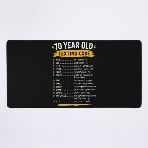 Item preview, Texting Code For 70 Year Olds Gift For Seniors designed and sold by Mykittens69.