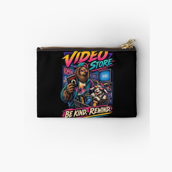 Item preview, Video Store Be Kind Rewind – Bigfoot & Goat Retro VHS designed and sold by NicheBloom.