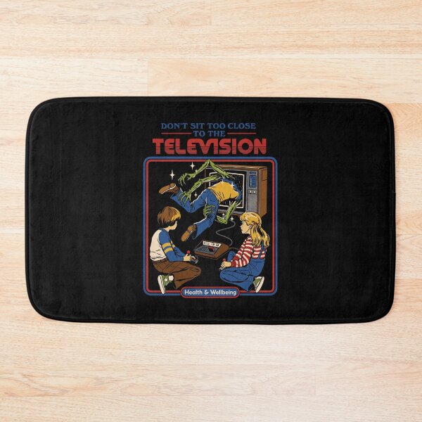 Item preview, «Don’t Sit Too Close to the TV» — Retro Health Warning Poster with a Spooky Twist designed and sold by Krasnovaovaova.