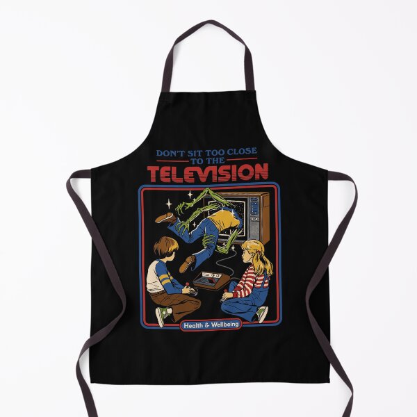 Item preview, «Don’t Sit Too Close to the TV» — Retro Health Warning Poster with a Spooky Twist designed and sold by Krasnovaovaova.
