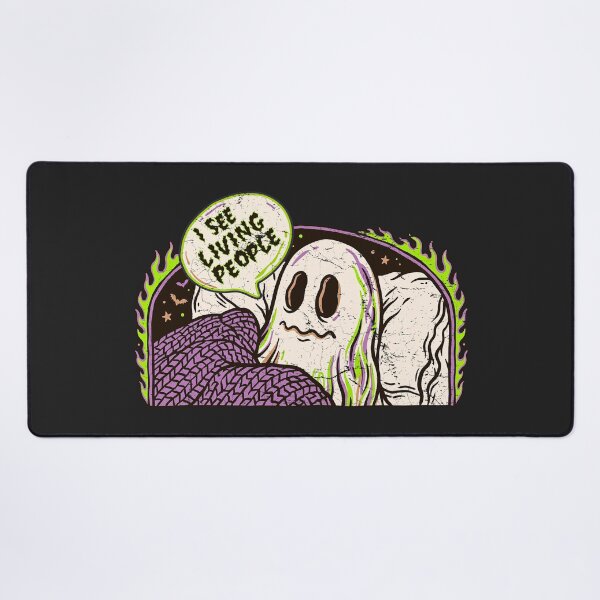 Item preview, I See Living People Funny Ghost Halloween Retro Vintage Humor Distressed designed and sold by BowbinaStudio.