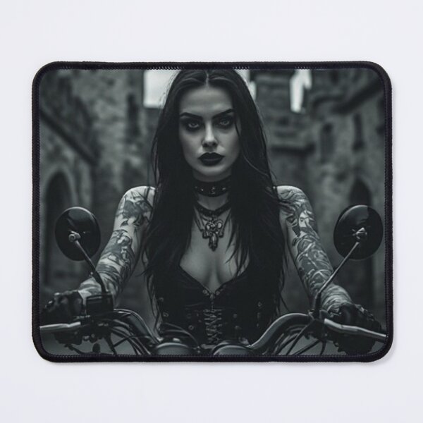 Item preview, Dark Goth Vampire Biker Girl designed and sold by TheDarkWardrobe.