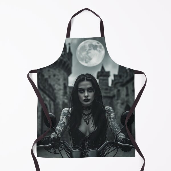 Item preview, Dark Goth Vampire Biker Girl designed and sold by TheDarkWardrobe.