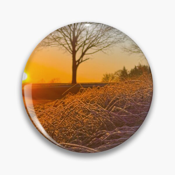 Item preview, Frozen Gras Winter Sunrise designed and sold by GoldenWavesAndWilds.