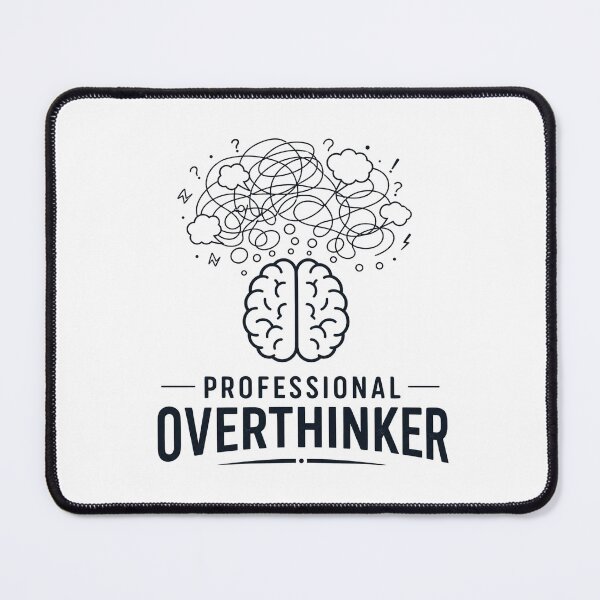 Item preview, Professional Overthinker – Minimalist Brain Icon – Chaotic Thought Bubbles – Mental Health Awareness Design designed and sold by bobscraze.