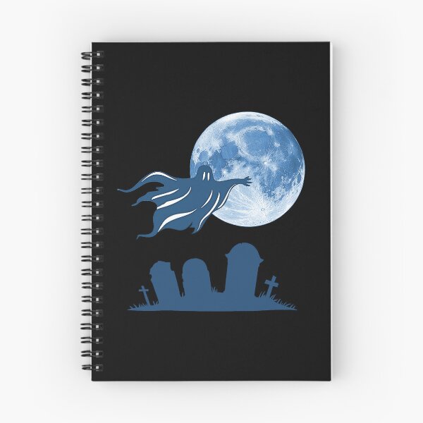 Item preview, Graves, flying ghost silhouette, full moon design designed and sold by Kirei-Lily.