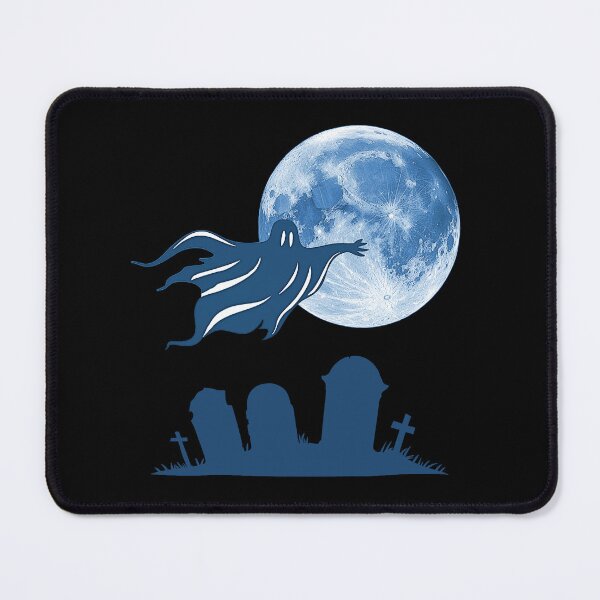 Item preview, Graves, flying ghost silhouette, full moon design designed and sold by Kirei-Lily.