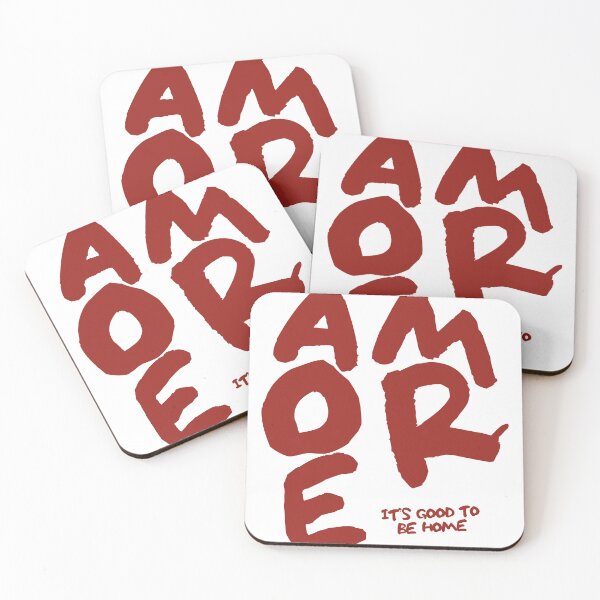 Item preview, Amore – It's Good to Be Home | Red Italian Love Quote  designed and sold by ArtwithRabbit.