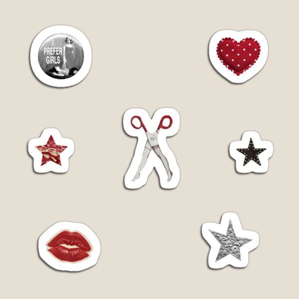 Item preview, Vintage Lesbian Pride Red Aesthetic Sticker Pack designed and sold by pots-shop.