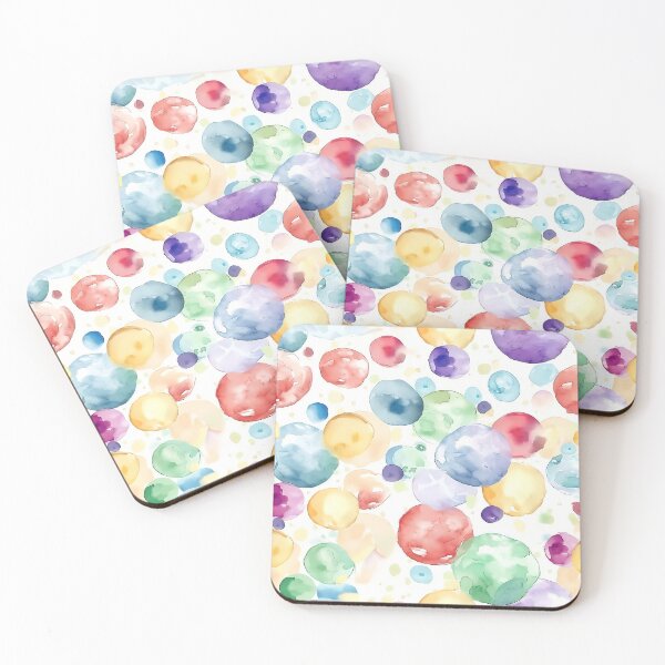 Item preview, Pastel Rainbow Watercolor Polka Dots Abstract Pattern designed and sold by Yoruhara.