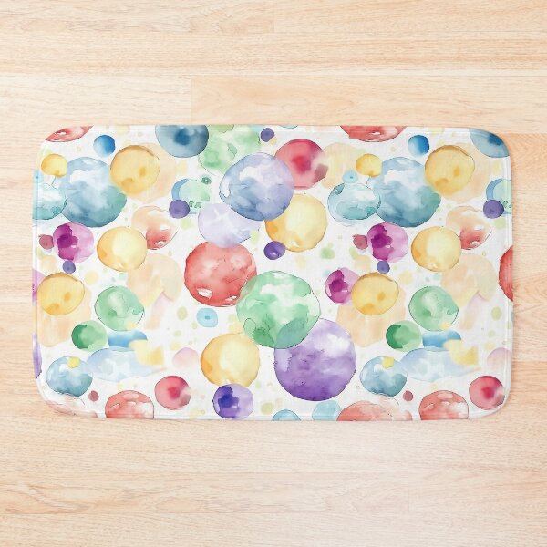 Item preview, Pastel Rainbow Watercolor Polka Dots Abstract Pattern designed and sold by Nine Lives Studio.