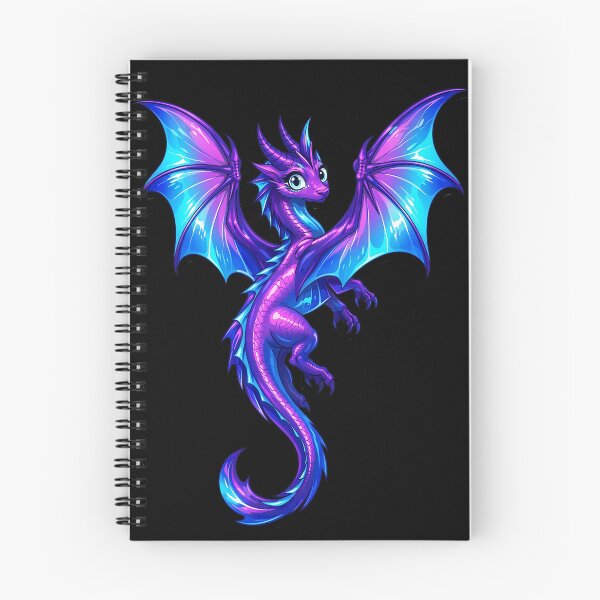 Item preview, Cute Purple Galaxy Dragon with Vibrant Teal and Violet Wings designed and sold by Freestyle Prints.