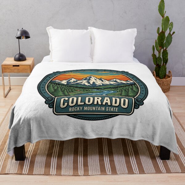 Item preview, Retro Colorado Rocky Mountain State Alpine Landscape Graphic designed and sold by Paper Drip.