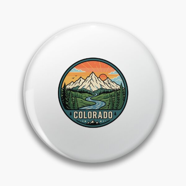 Item preview, Retro Colorado Rocky Mountain State Alpine Landscape Graphic designed and sold by Paper Drip.