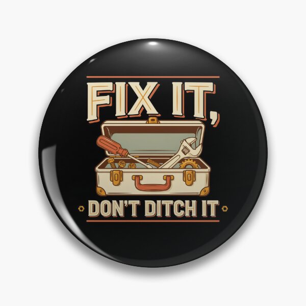 Item preview, Fix It Don't Ditch It T Shirt, Fix It Shirt, Gift for DIY Repair Lovers, Vintage Repair Tee designed and sold by Daily Mood Tees.