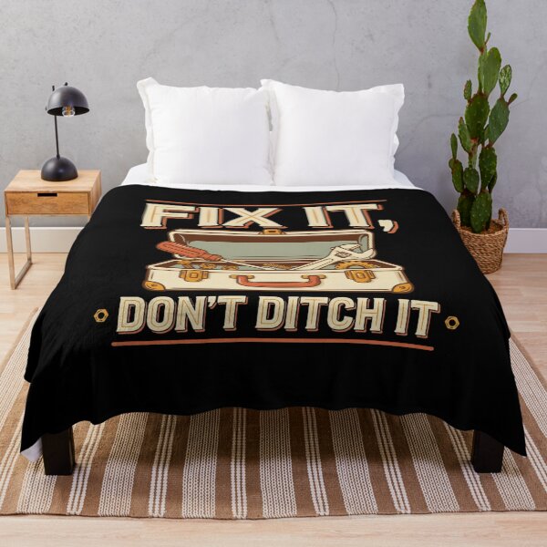 Item preview, Fix It Don't Ditch It T Shirt, Fix It Shirt, Gift for DIY Repair Lovers, Vintage Repair Tee designed and sold by Daily Mood Tees.