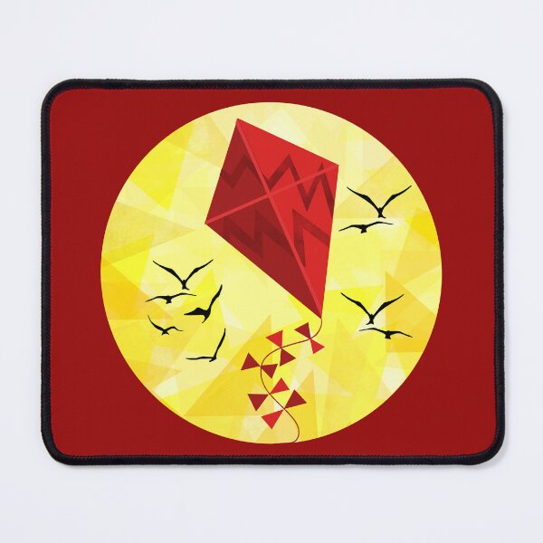 Item preview, Red Kite Flying Across a Geometric Sky designed and sold by Andrew Hitchen.