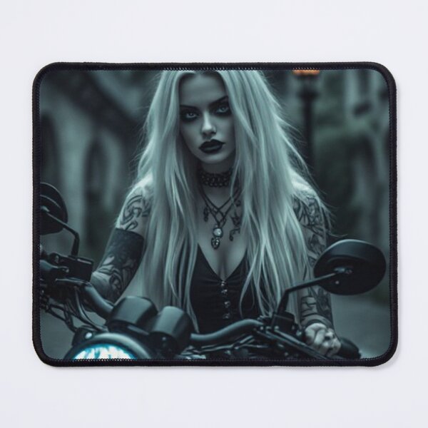 Item preview, Dark Goth Vampire Biker Girl designed and sold by TheDarkWardrobe.