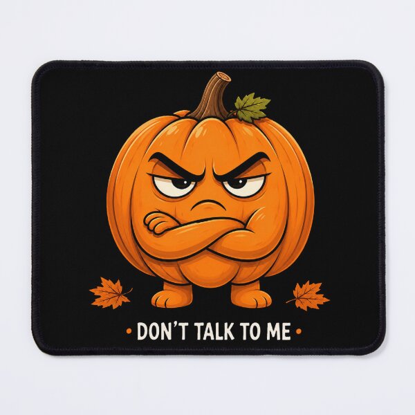 Item preview, Angry Pumpkin Don't Talk To Me Halloween Cartoon designed and sold by Golden Ember Studio.