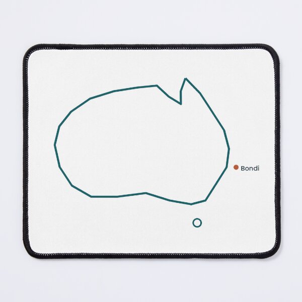 Item preview, Australia Outline | Minimalist Country Silhouette Design | Aussie Expat Gift designed and sold by BondiDrift.