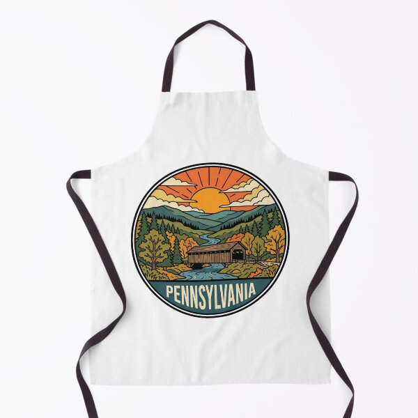 Item preview, Vintage Pennsylvania Covered Bridge Autumn Landscape Graphic designed and sold by Paper Drip.