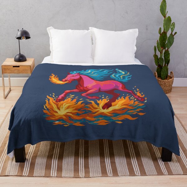 Item preview, Red Fire Horse, A stylized deeply pink horse made of fire designed and sold by Mevissart.