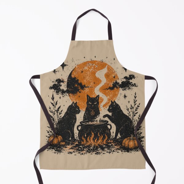 Item preview, Witch Cat Coven Halloween – Black Cats Cauldron Full Moon Gothic Design designed and sold by HiPatti.