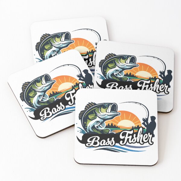 Item preview, Reel Fisher Largemouth Bass fishing logo style illustration. designed and sold by Art-Horizon.