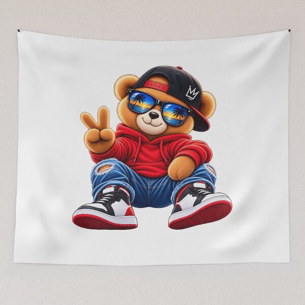 Item preview, Cool Teddy Bear Streetwear – Summer Beach Vibes designed and sold by ArtSpark Studio.