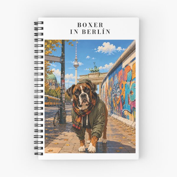 Item preview, Boxer strolling through Berlin. designed and sold by Nomad-Paws.