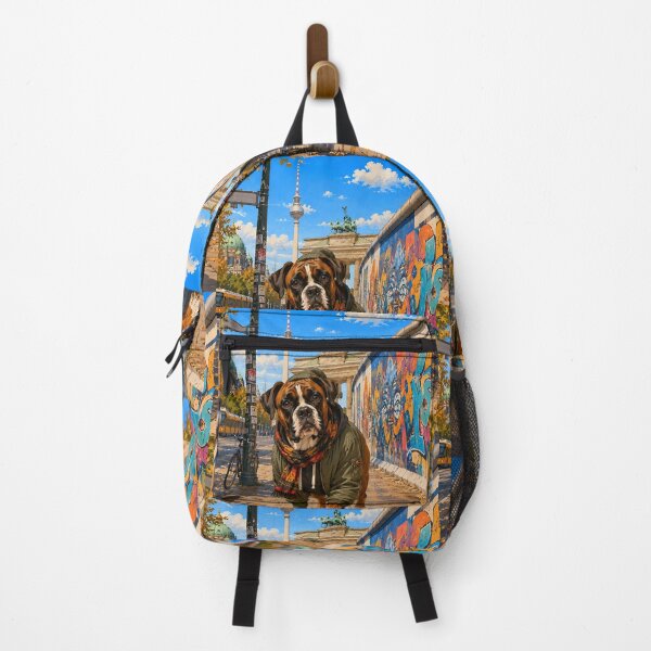 Item preview, Boxer strolling through Berlin. designed and sold by Nomad-Paws.