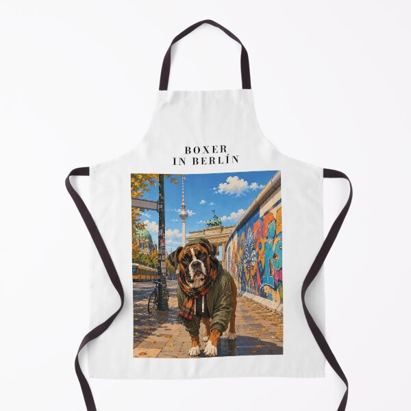 Item preview, Boxer strolling through Berlin. designed and sold by Nomad-Paws.