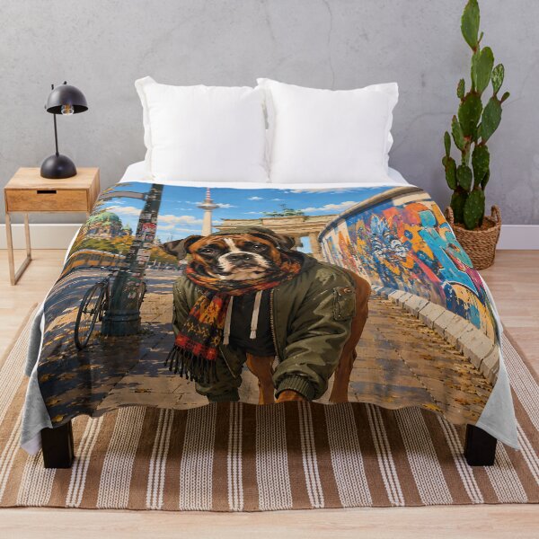 Item preview, Boxer strolling through Berlin. designed and sold by Nomad-Paws.