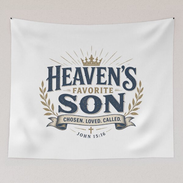 Item preview, Heaven's Favorite Son John 15:16 Christian Faith Scripture Design designed and sold by SoulThread Studio.