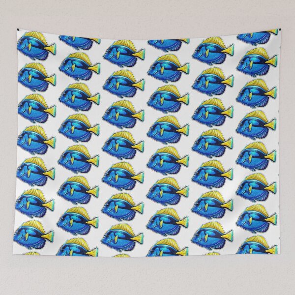 Item preview, Blue Tang Tropical Reef Fish Aquarium Art designed and sold by KenworksDigital.