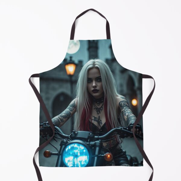 Item preview, Dark Goth Vampire Biker Girl designed and sold by TheDarkWardrobe.