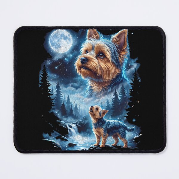 Item preview, Yorkie Moon Howling Retro Wolf Ancestor designed and sold by Milasneeze.