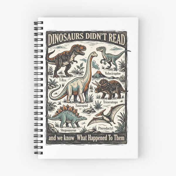 Item preview,  Dinosaurs Didnt Read Art designed and sold by TeeARTHY.