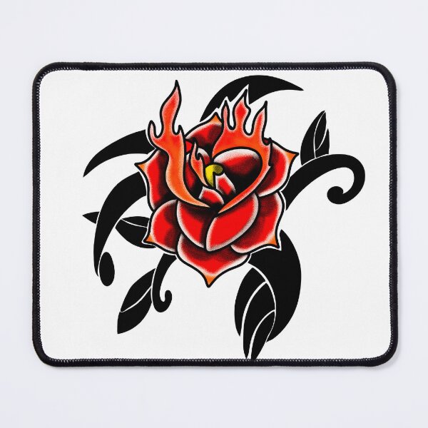 Item preview, Tribal fire rose tattoo style designed and sold by BluJayGB.