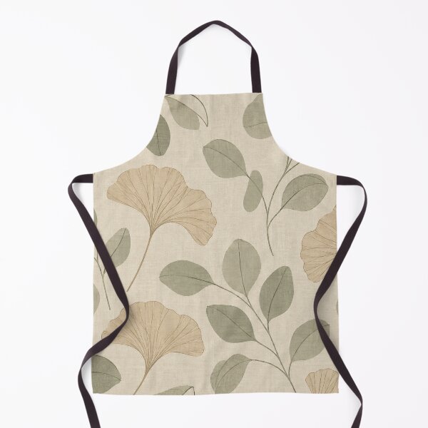 Artikelvorschau, Ginkgo Biloba Botanisches Blattmuster Salbeigrün Beige entworfen und verkauft von QCena.