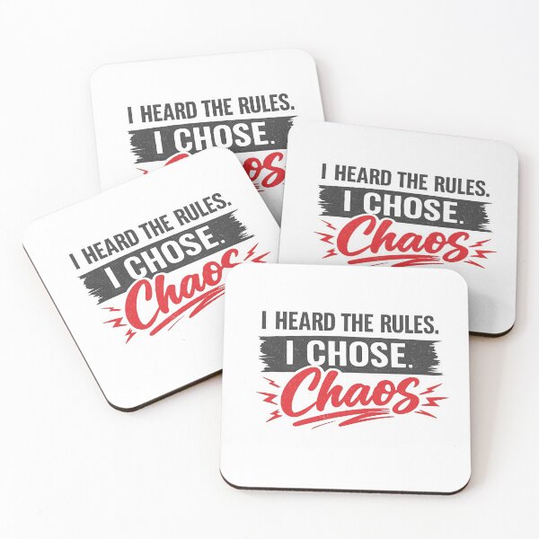 Item preview, I Heard The Rules I Chose Chaos Funny Rebel Humor Shirt Design designed and sold by SoulThread Studio.