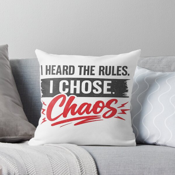 Item preview, I Heard The Rules I Chose Chaos Funny Rebel Humor Shirt Design designed and sold by SoulThread Studio.