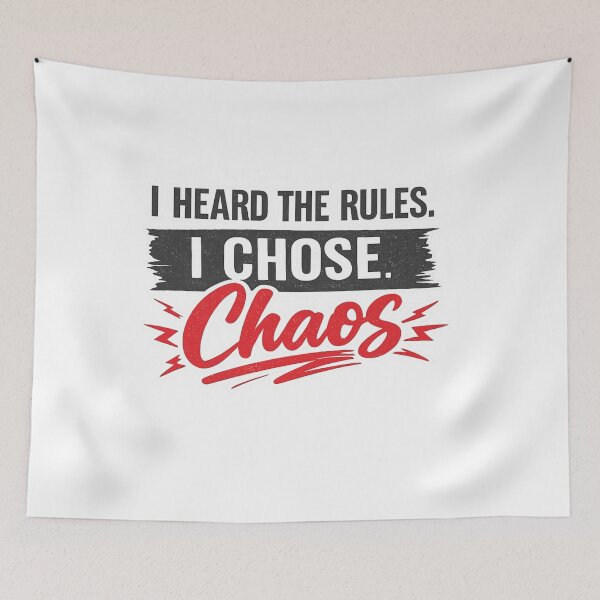 Item preview, I Heard The Rules I Chose Chaos Funny Rebel Humor Shirt Design designed and sold by SoulThread Studio.