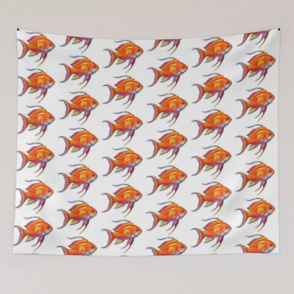Item preview, Lyretail Anthias Colorful Reef Fish Art designed and sold by KenworksDigital.